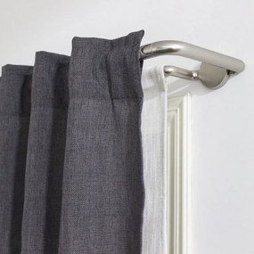 Kit bastone per tenda estensibile da 200 a 360 cm Sombrio in acciaio sabbiato grigio argento opaco Ø 19 mm INSPIRE