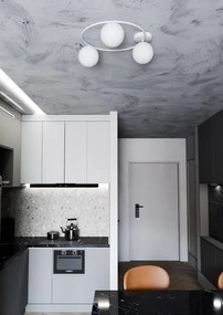 Lampada da soffitto in acciaio SOPRA 3 da interno 3xE14