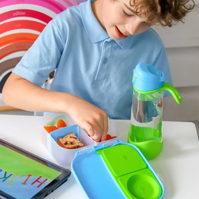 Box porta merenda medio – blu/verde