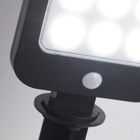 Esterno Lampade Da Terra Moderno Solare Policarbonato Nero Led 1,5W 3000K