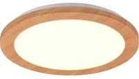 Plafoniera rotonda LED Ipswich effetto legno 26 cm