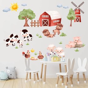 Adesivi murali per bambini - Fattoria con animali | Inspio