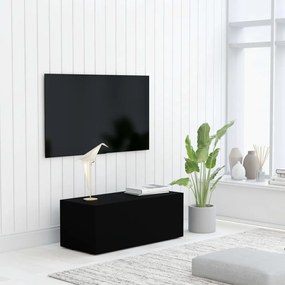 Mobile tv nero 80x34x30 cm in truciolato