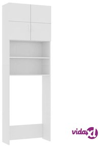vidaXL Mobile per Lavatrice Bianco 64x25,5x190 cm in Multistrato