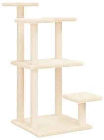 Pali tiragraffi per gatti con piattaforme crema 98,5 cm