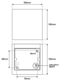 Applique LED 10W Bidirezione 100lm/W IP65 Nero - 2CCT Colore Bianco Variabile CCT