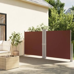 Tenda Laterale Retrattile Marrone 140x1200 Cm /