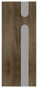 Pannello per porta d'ingresso P390 pellicolato pvc marrone L 92 x H 210.5 cm, Sp 6 mm apertura sinistra