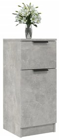 Credenze 2 pz grigio cemento 30x30x70 cm in legno multistrato