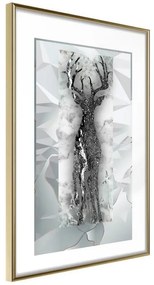 Poster  Crystal Deer  Cornice Quadri Cornice d'oro, Larghezza x Altezza Home decor 40x60