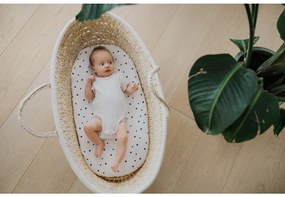 Lenzuolo Sleepee We Care per carrozzine, lettini e culle Pois grigi/grigio pastello