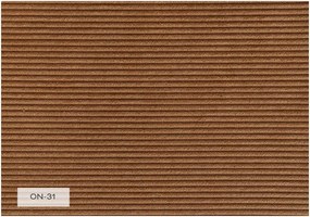 Poltrona in velluto a coste arancio-marrone Lofty Lilly - Miuform