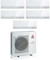 Climatizzatore Condizionatore Mitsubishi Electric Penta Split Inverter serie KIRIGAMINE ZEN WHITE MSZ-EF 7+12+12+12+12 con MXZ-5F102VF R-32 Wi-Fi Integrato Colore Bianco 7000+12000+12000+12000+12000