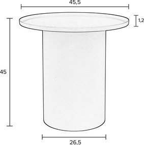 Tavolino rotondo in metallo ø 45,5 cm Sverre – White Label