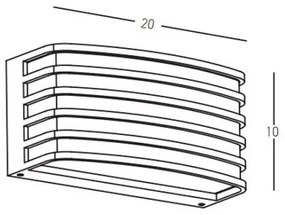 Zambelis E275 - Applique da esterno 1xE27/20W/230V IP54 marrone