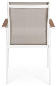 Sedie da esterno in set bianche in metallo 4 pz Heta – Bizzotto