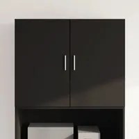 Mobile a Parete Nero 80x42,5x64 cm in Legno Multistrato 846132