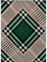 Mindthegap Carta da parati Checkered Patchwork - British Green