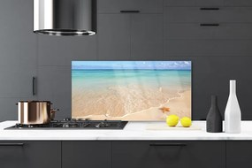 Pannello rivestimento parete cucina Paesaggio della spiaggia delle stelle marine 100x50 cm