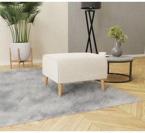 Pouf in velluto crema Carole - Ropez