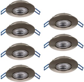 Eglo 300195 - Set di 7 faretti LED da incasso GEDREZ LED/4,9W/230V Ø 9 cm cromo