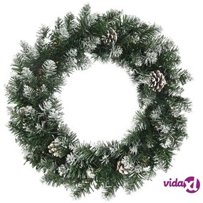 vidaXL Ghirlanda Natalizia con Luci LED Verde 60 cm PVC