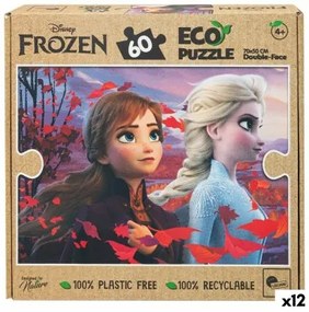 Puzzle per Bambini Frozen Double-face 60 Pezzi 70 x 1,5 x 50 cm (12 Unità)