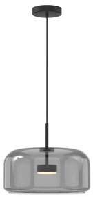 Lampadario Design Aurora nero paralume fumo GX53 Ø35cm NOVECENTO