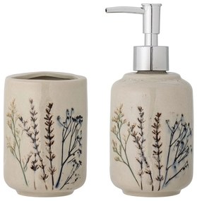 Set di accessori da bagno in gres crema Bea - Bloomingville