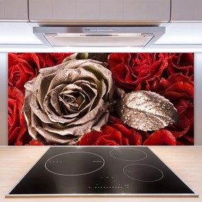 Rivestimento parete cucina Fiori di rose 100x50 cm