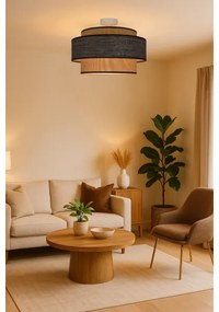 Lampadario a plafone GRACE 1xE27/60W/230V diametro 40 cm color crema/marrone