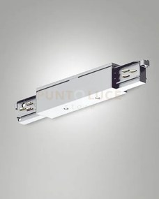 Alimentazione centrale + giunto bianco sistema  binario track 3 fas...