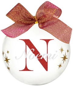 Pallina natale con nome Noemi 10cm