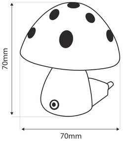 Lampada notturna LED per bambini con sensore crepuscolare LED/0,5W/230V sgabello