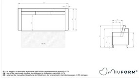 Divano letto in velluto grigio Tender Eddie - Miuform