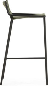 Sgabello da bar verde in metallo (altezza della seduta 65 cm) Emily – Marckeric