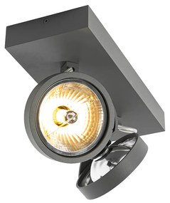 Faretto di design grigio regolabile 2 luci - Go