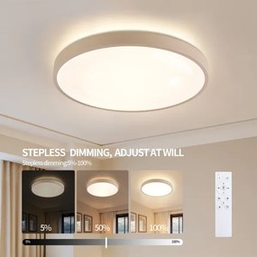 Brilagi - Lampada dimmerabile GLASS POOL DOUBLE LED/80W/230V 60 cm beige + telecomando