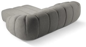 Divano angolare in grigio chiaro (con penisola a destra) Diana – Micadoni