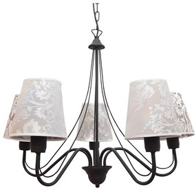 Lampadario MALBO II 5xE27/15W/230V nero