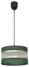 Lampadario a sospensione con filo HELEN 1xE27/15W/230V diametro 25 cm verde/oro