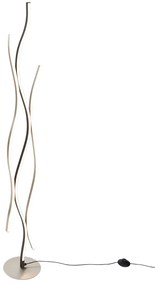 Lampada da terra di design nera e argento con LED dimmerabile - Blaze