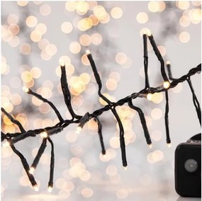 Catena luminosa a LED per esterni CLUSTER, 768 LED, 8 funzioni, 9 m, IP44, bianco caldo