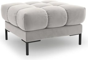 Pouf Bali in velluto con gambe nere - L60cm