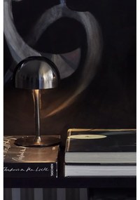 Lampada da tavolo LED grigio scuro con paralume in metallo con telecomando (altezza totale 22 cm) Tim – Sirius