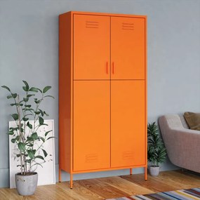 Armadio Arancione 90x50x180 Cm İn Acciaio /