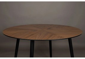 Tavolo da pranzo rotondo con piano in legno di noce ø 120 cm Clover - Dutchbone
