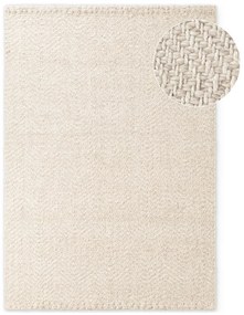 Tappeto color crema e avorio in misto lana tessuto a mano 80x150 cm Majoli – Elle Decoration