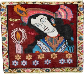 Shiraz Tappeto persiano 50 x 50 Rosso (Iran) Annodato A Mano