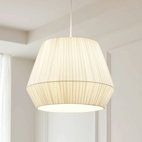 Lampada a sospensione Vitore Lindby, dimmerabile, Bianco / Opale, Soggiorno / Sala da pranzo, Tessuto / Stoffa / Seta, Scandinavo, Lampada a sospensione